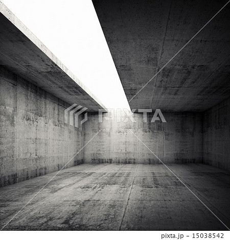 3d empty concrete room interior with empty opening 3d empty concrete room interior with empty opening 15038542