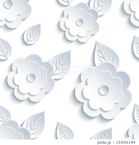 Trendy seamless pattern with flowers and leaves Trendy seamless pattern with flowers and leaves 15040194