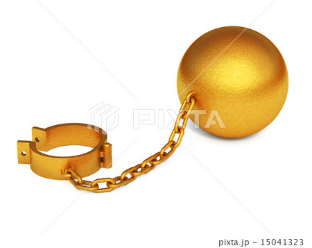 Golden shackles isolated 15041323