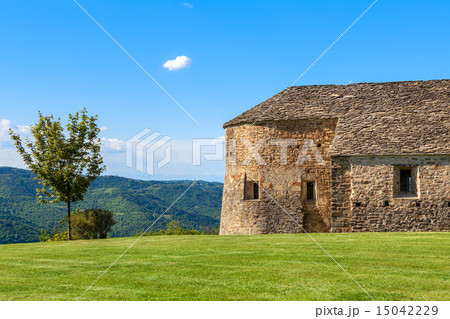 Old church and tree in Piedmont, Italy. 15042229