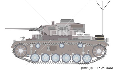 戦車のイラストのイラスト素材