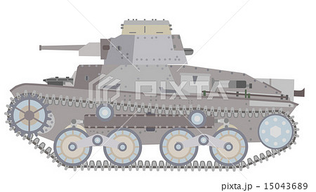 軽戦車のイラストのイラスト素材
