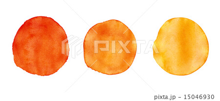 水彩　丸　暖色 15046930