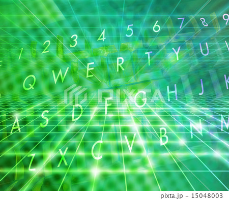 緑のネット空間のキーボード/背景 緑のネット空間のキーボード/背景 15048003