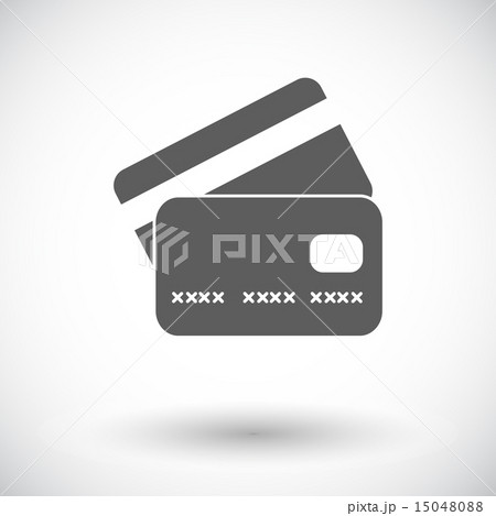Credit card flat single icon. Credit card flat single icon. 15048088