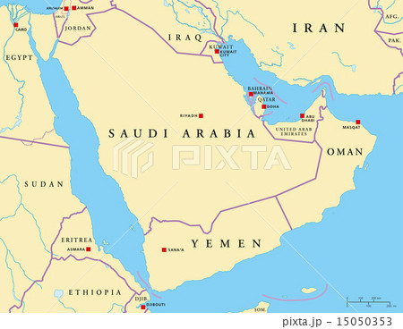 Arabian Peninsula Political Map 15050353