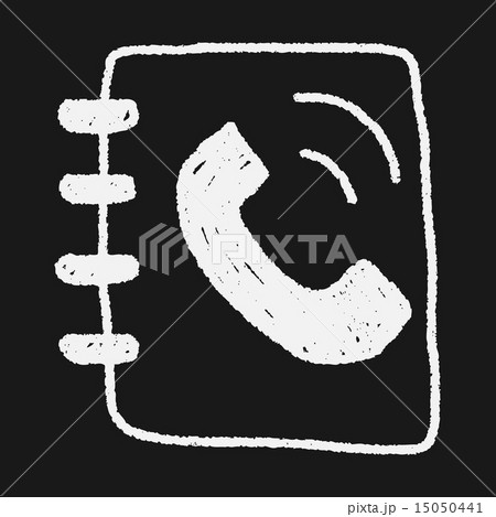 contact book doodle drawing 15050441