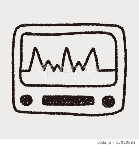 ECG doodle drawing 15050938
