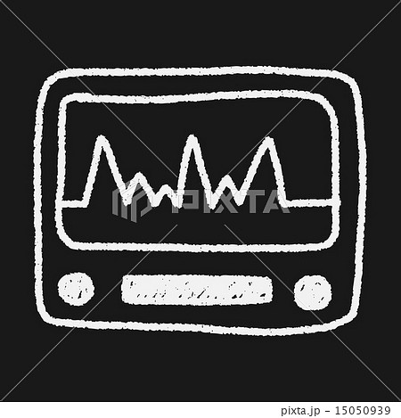 ECG doodle drawing 15050939