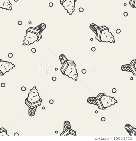 doodle ice cream seamless pattern background 15051416