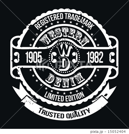 Western Denim T-shirt Typography, Vector Western Denim T-shirt Typography, Vector 15052404