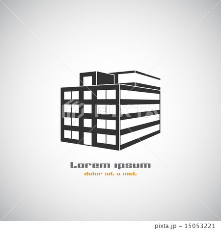 Abstract architecture building silhouette vector logo design template. Skyscraper real estate busine 15053221