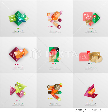 Set of paper graphic layouts Set of paper graphic layouts 15053489