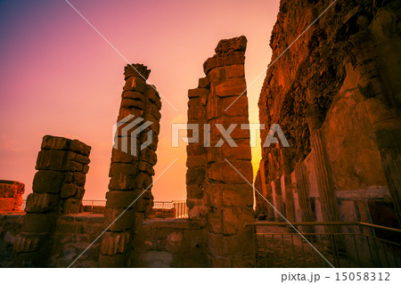 King Herod Masada fortress ruins 15058312