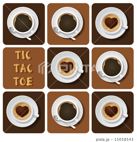 Tic-Tac-Toe of cappuccino and espresso 15058543