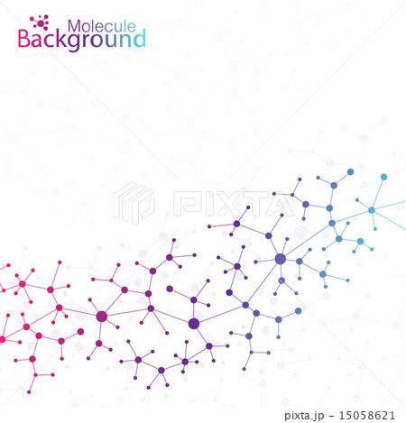 Colorful  Dna molecule on white background. Graphic background for your design and your text.Vector  15058621