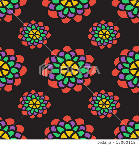 Abstract floral pattern with peonies. Vector illustration.  15060118