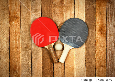 Ping pong paddle and ball  15061875