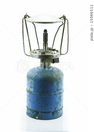 Old or vintage hurricane lamp on white background, 15066511