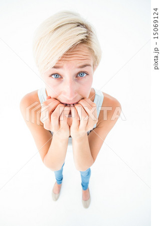 Stressed woman biting her nails 15069124