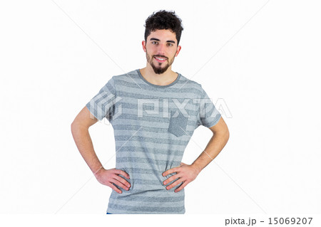 Casual man smiling at camera 15069207