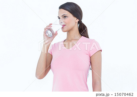 Pretty woman drinking glass of water Pretty woman drinking glass of water 15070462