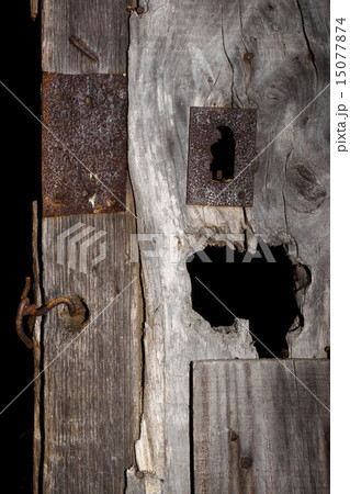 Old wooden rustic door. Old wooden rustic door. 15077874