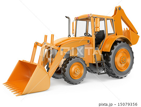 3D Backhoe loader. Digger 3D Backhoe loader. Digger 15079356