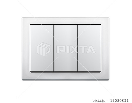 light switch isolated on white background 15080331