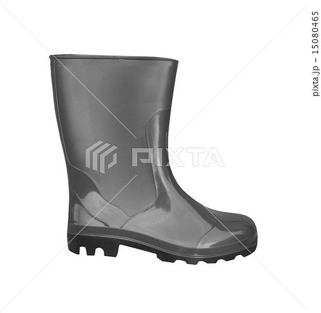 Rubber boot on white background 15080465