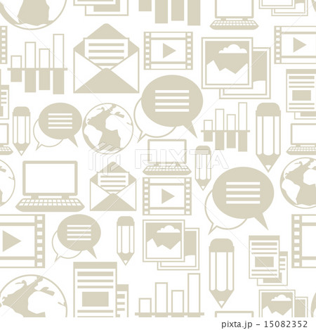 Media and communication seamless pattern with blog icons Media and communication seamless pattern with blog icons 15082352
