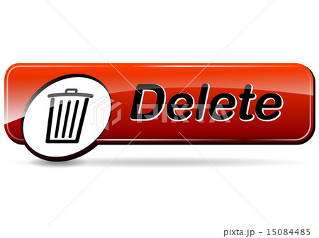 delete red web design button 15084485