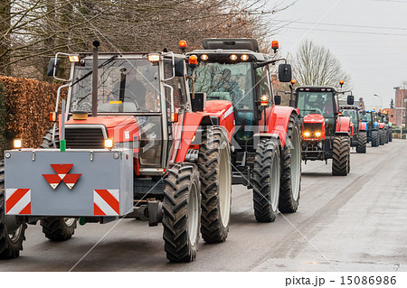 Demonstration by angry farmers with rows Demonstration by angry farmers with rows 15086986