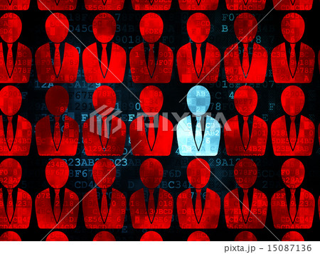 Finance concept: blue business man icon on Digital background Finance concept: blue business man icon on Digital background 15087136