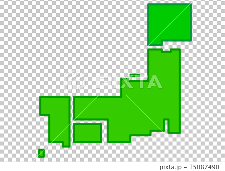 Simple Japanese Map - Stock Illustration [15087490] - PIXTA