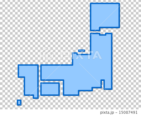 Simple Japanese Map - Stock Illustration [15087491] - PIXTA