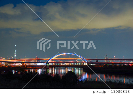 五色桜大橋の夜景 15089318