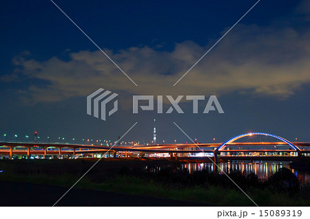 五色桜大橋の夜景 15089319