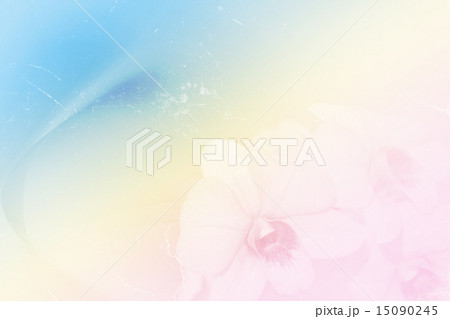 orchids in grunge retro style for background 15090245