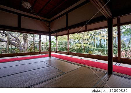 春の宝泉院、庭全景 15090382