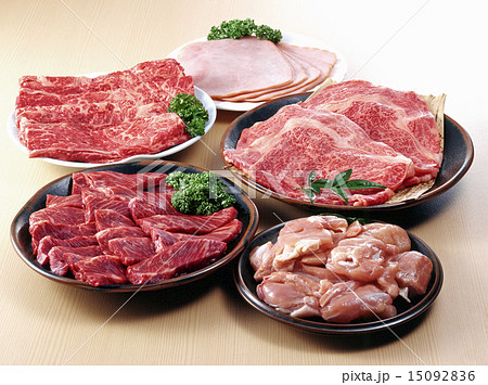 牛・鶏・ハム集合001 牛・鶏・ハム集合001 15092836