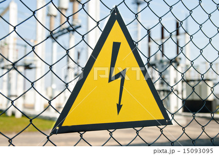 high voltage warning sign high voltage warning sign 15093095