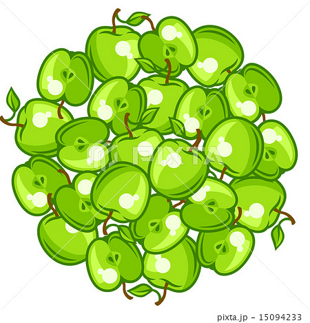 Background design with stylized fresh ripe apples Background design with stylized fresh ripe apples 15094233