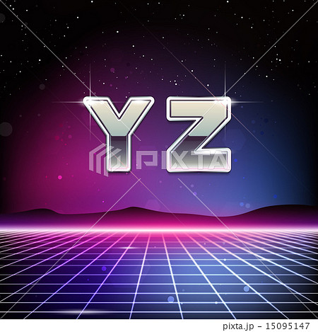80s Retro Sci-Fi Font from Y to Z 15095147