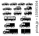 Vector Retro Vehicles Icon Set 15095304
