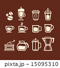 Vector Coffee, Tea and Drinks icons set 15095310