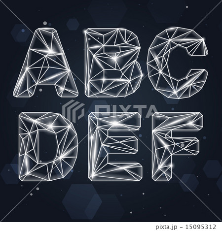 Vector Constellation Geometric Font A-F 15095312