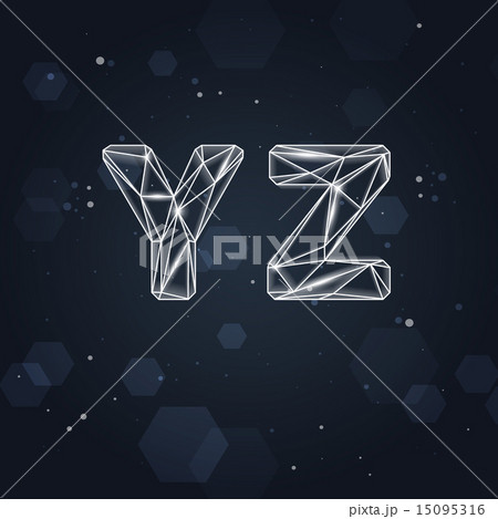 Vector Constellation Geometric Font Y-Z 15095316