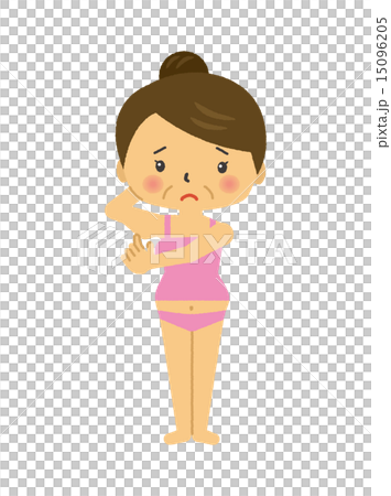 Middle aged women who care about the slack in the lower arms 15096205