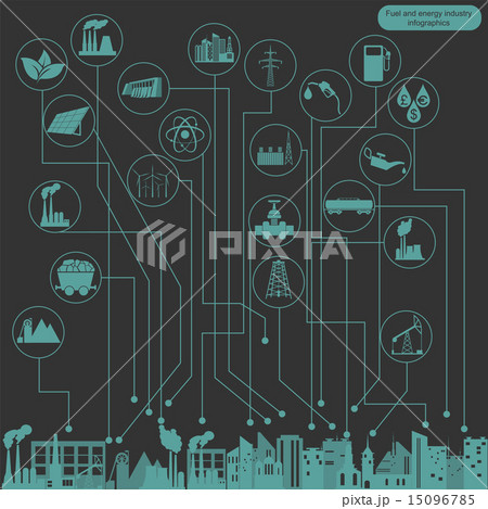Fuel and energy industry infographic 15096785